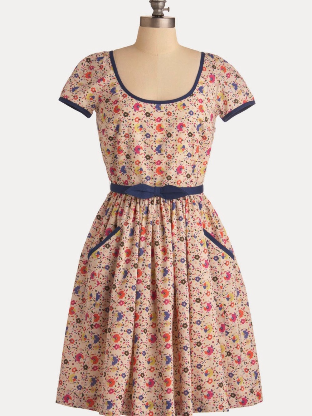 ModCloth Emily and Fin Country Homeward Dress Twee vintage size S early 2000s - Picture 2 of 4